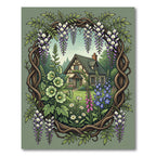 Wisteria Arch Cottage Garden Botanical Rug