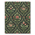 Dark Vintage Floral Damask Botanical Rug
