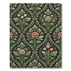 Dark Vintage Floral Damask Botanical Rug