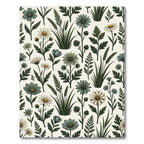 Sage Green Meadow Wildflower Botanical Rug