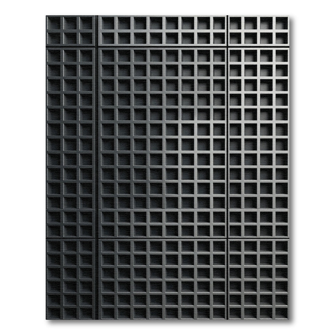 Charcoal Modern Monochromatic Grid Rug