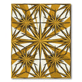 Golden Celestial Geometric Starburst Rug