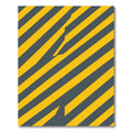 Bold Yellow and Charcoal Diagonal Stripe Rug