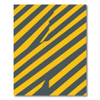 Bold Yellow and Charcoal Diagonal Stripe Rug
