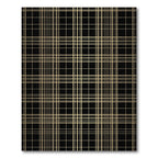 Black Gold Thin Line Lattice Rug
