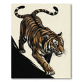 Brown Tiger Stalking Dark Shadow Rug