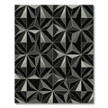 Modern Gray Geometric Starburst Rug