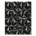 Modern Gray Geometric Starburst Rug