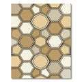 Contemporary Earth Tone Geometric Hexagon Rug