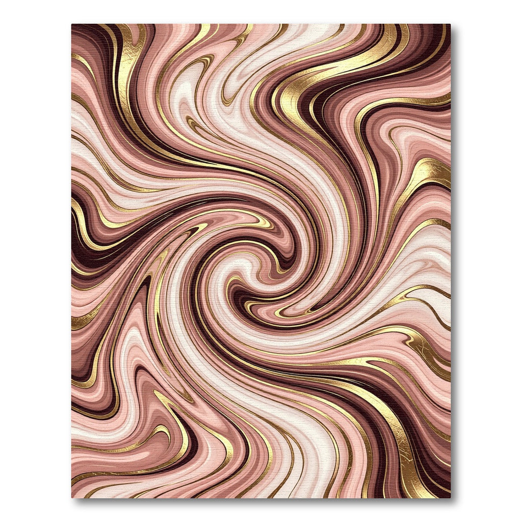 Rose Gold Swirl Marble Texture Rug