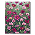 Vibrant Pink Cosmos Garden Bloom Rug
