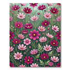 Vibrant Pink Cosmos Garden Bloom Rug