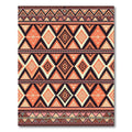 Earthy Sunset Geometric Tribal Diamond Rug