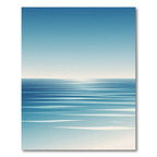 Minimalist Blue Abstract Seascape Gradient Rug