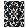 Monochromatic Geometric Black White Triangles Rug