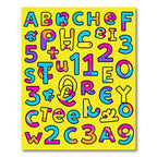 Vibrant Playful Alphabet Numbers Mix Rug