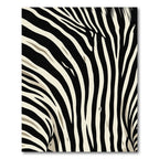 Bold Black Cream Zebra Strips Rug