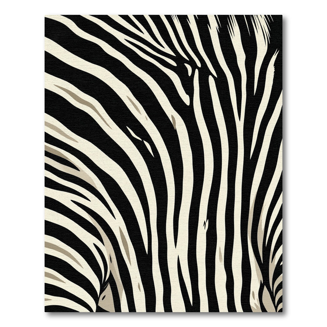 Bold Black Cream Zebra Strips Rug