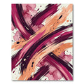 Crimson Peach Splash Brush strokes Rug