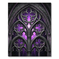 Gothic Violet Cathedral Archway Stone Rug