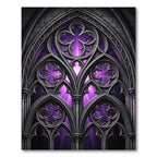 Gothic Violet Cathedral Archway Stone Rug