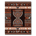 Earthy Geometric Southwest Eagle Diamond Rug