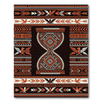 Earthy Geometric Southwest Eagle Diamond Rug