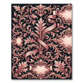 Rose Gold Baroque Scroll Swirl Rug