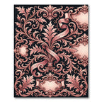 Rose Gold Baroque Scroll Swirl Rug
