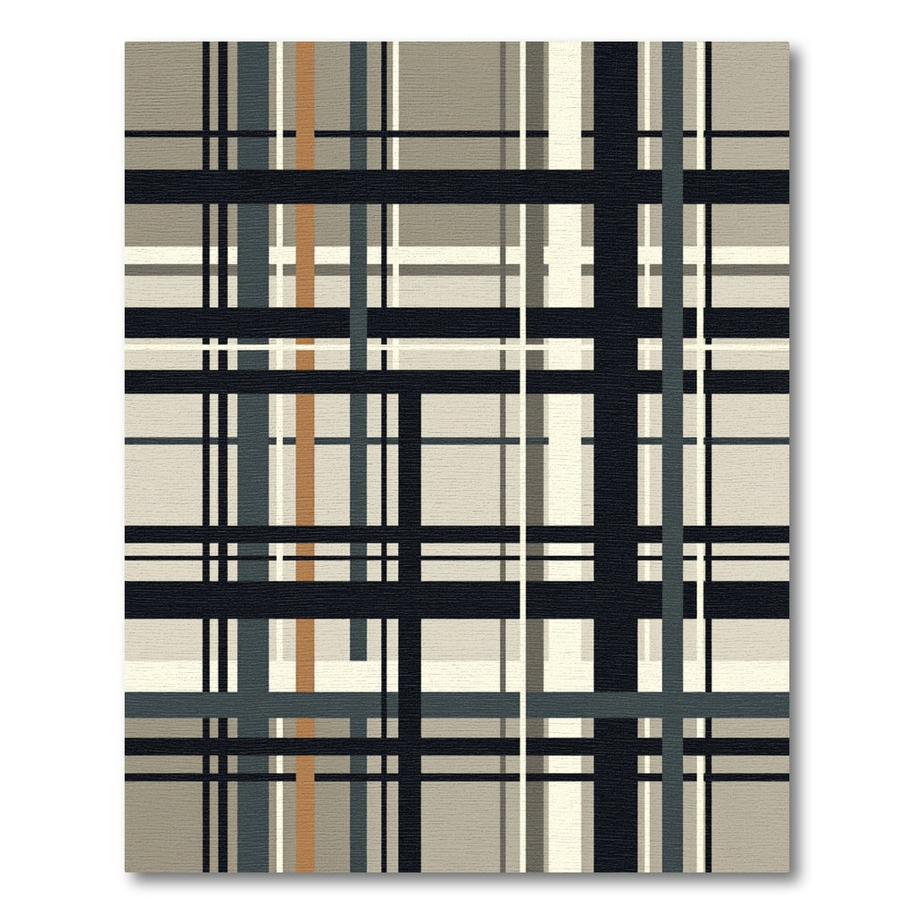 Modern Plaid Tartan in Neutral Tones Rug