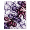 Abstract Plum Ink Flow Swirl Rug