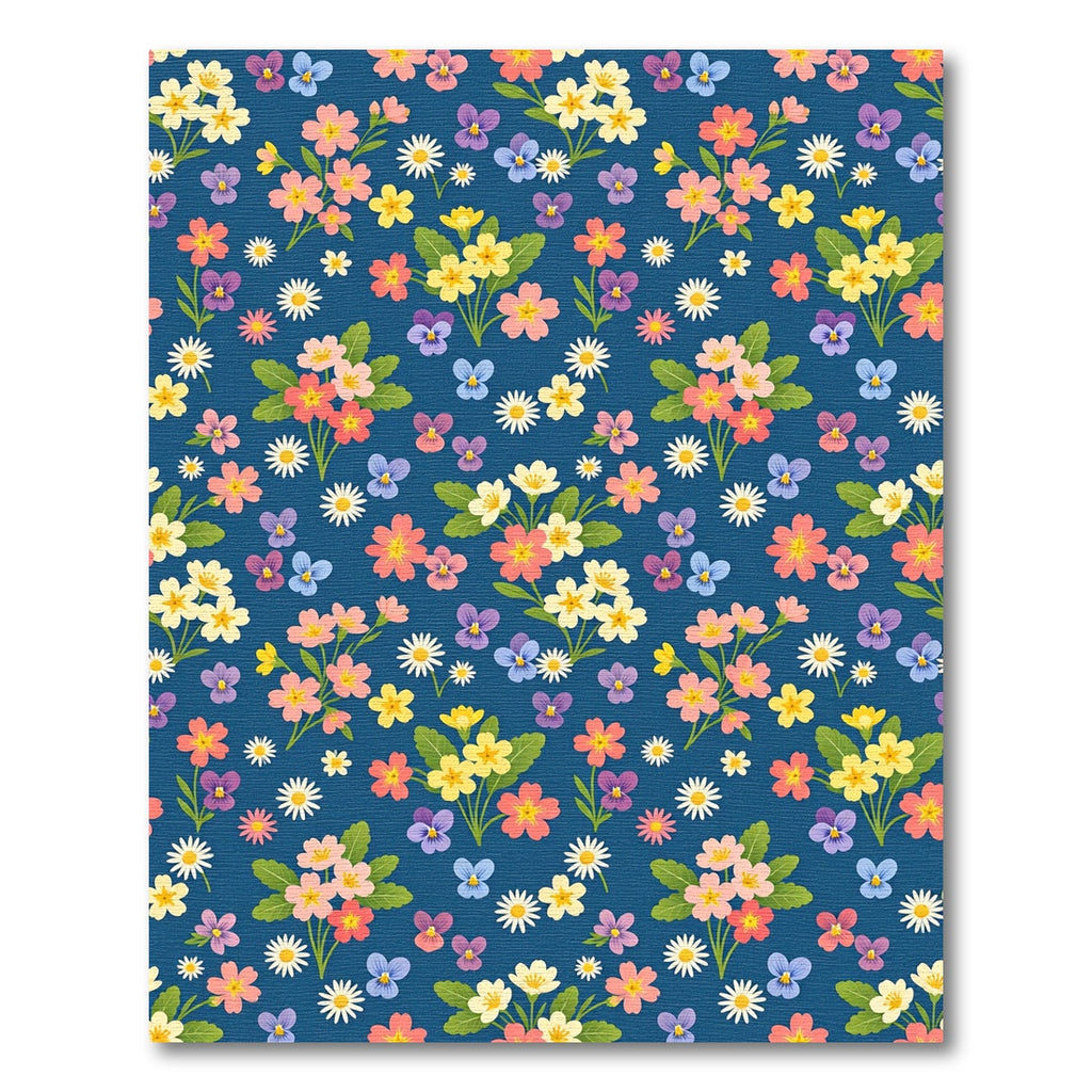 Vibrant Multicolored Floral Meadow Rug