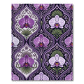 Orchid Medallion Damask Purple Rug