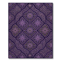 Ornate Deep Purple Floral Damask Rug