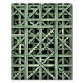 Sage Green Interlocking Wood Lattice Rug
