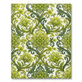 Lush Green Floral Medallion Rug