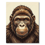 Majestic Realistic Golden Ape Portrait Rug