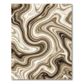 Coffee Swirl Abstract Liquid Marble Rug