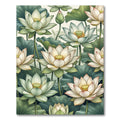 Elegant Botanical Lotus Watercolor Serene Rug