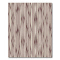 Cream Maroon Vertical Stripe Elongated Diamond Rug