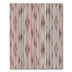 Cream Maroon Vertical Stripe Elongated Diamond Rug