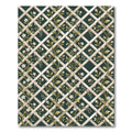 Cream Lattice White Blossom Vines Rug