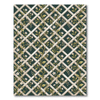 Cream Lattice White Blossom Vines Rug
