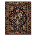 Ornate Gold Floral Empress Medallion Rug