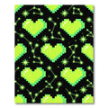 Neon Pixel Heart Celestial Constellation Rug