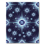 Vibrant Blue Cosmic Starburst Rug