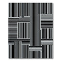 Modern Monochrome Vertical Horizontal Stripe Rug