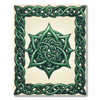 Intricate Emerald Celtic Knot Medallion Rug