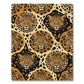 Golden Leopard Spots And Faces Rug