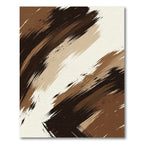 Abstract Earth Tone Brush Stroke Rug